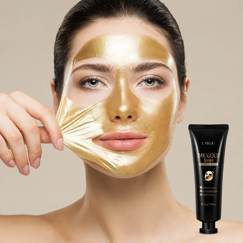 Masque Exfoliant à l'Escargot et Feuilles d'Or 24K LAIKOU