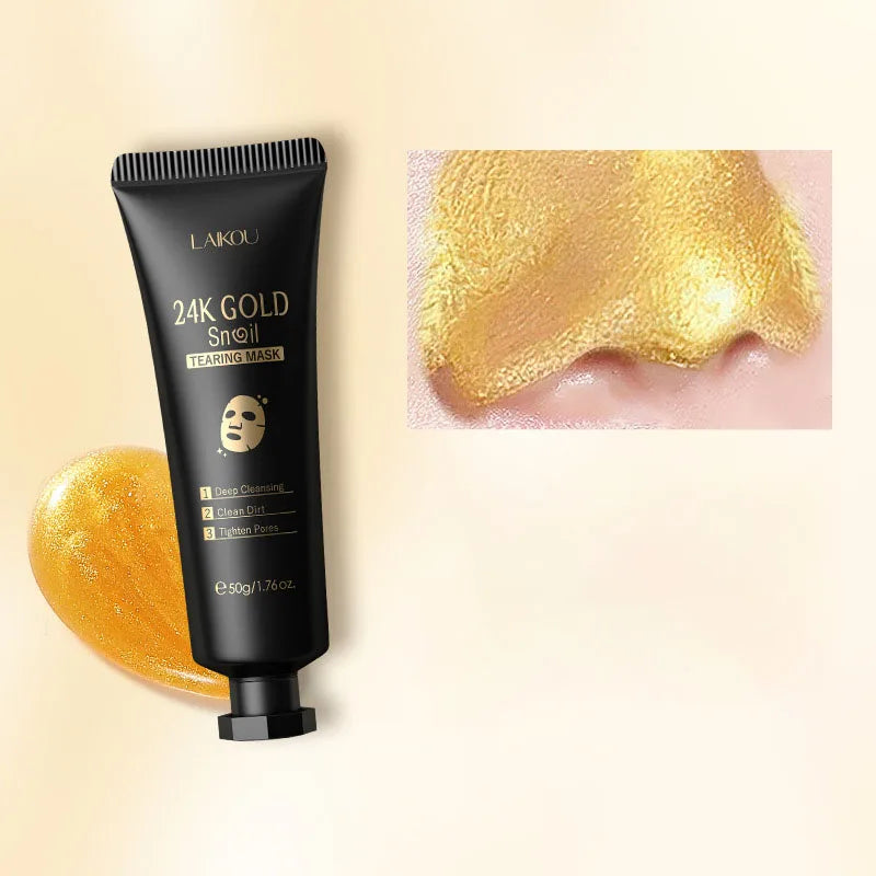 Masque Exfoliant à l'Escargot et Feuilles d'Or 24K LAIKOU